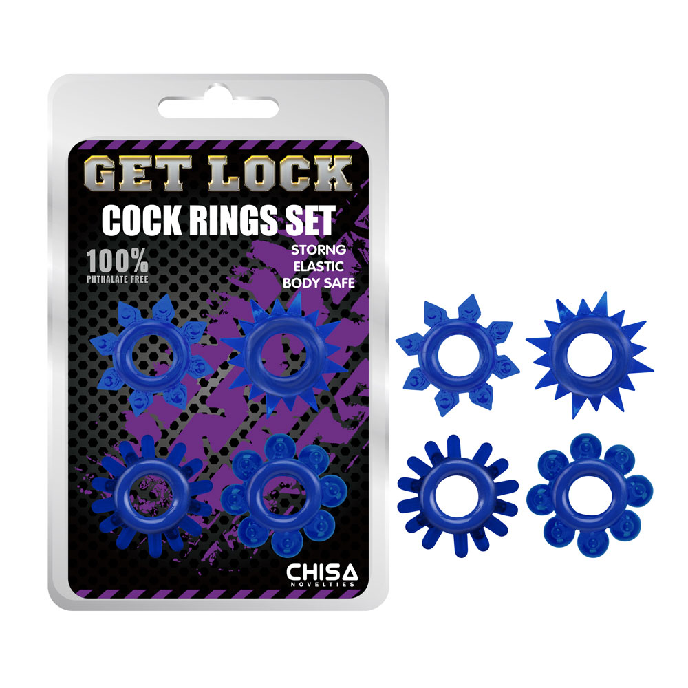 Cock Rings Set-Blå